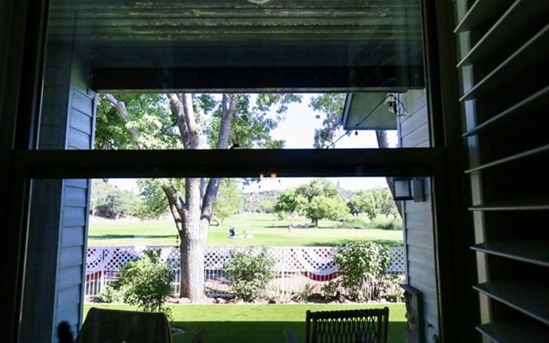 kitchen view of golf course