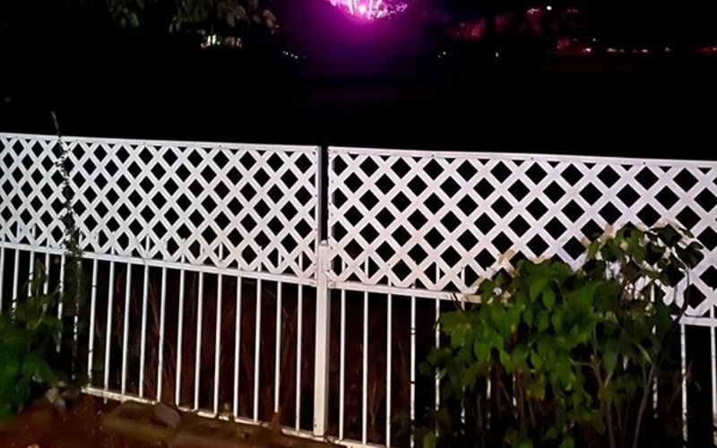 Backyard view of Green Valley Park's Annual 4th of July fireworks show
